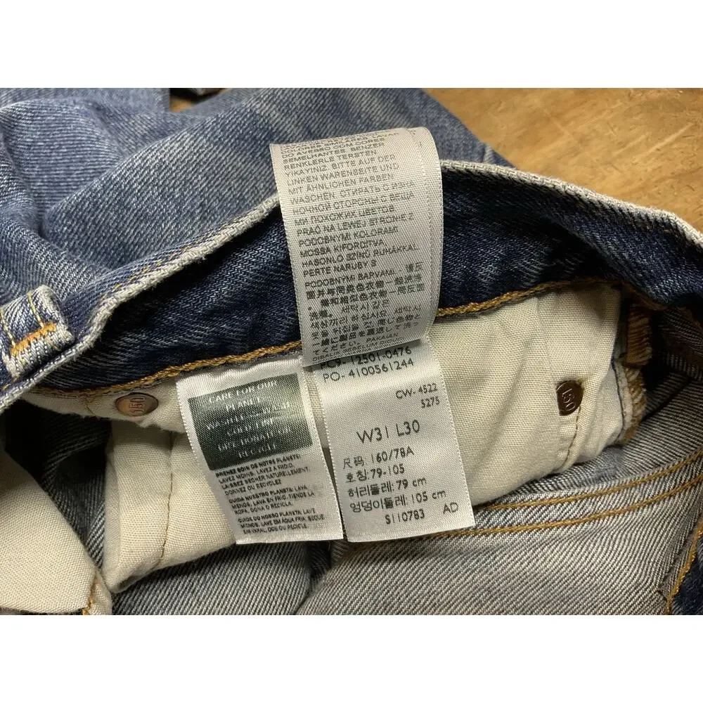 Levi's 501 150th Anniversary Button Fly Selvedge Straight Leg Jeans 31x30